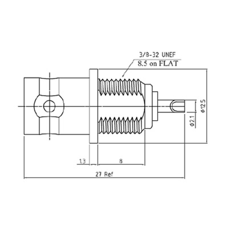 4GHz BNC Bulkhead Socket Cable Mounted From Cambridge Electronics
